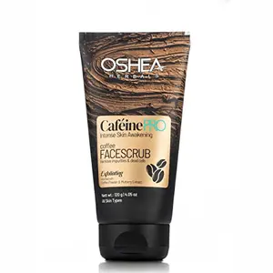 Oshea Herbals Cafeine PRO Coffee Face scrub I Deep Exfoliation I Remove Impurities & Dead cells I Coffee powder I Mulberry extract