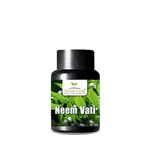 Vedas Cure Neem vati For useful in skin disorders blood purification detoxification diabetes pimples and acne