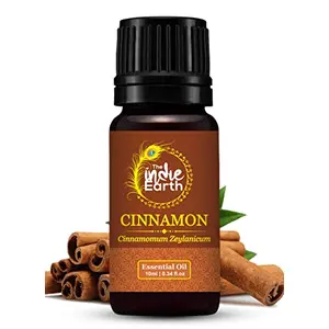 The Indie Earth 100% Pure & Undiluted Cinnamon Essential Oil - For Muscle Relaxation DIY Skin and Hair Care Recipes for Aromatherapy & Topical Use - Directly Sourced From SRI LANKA 10 ml