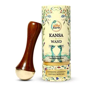 The Indie Earth Kansa Wand - An Ayurvedic Detox Face / Foot Massager with Healing Bronze Metal for Relaxation & Deep Cleaning - For Lustrous & Youthful Skin - Ancient Indian Bronze Age Technique 1 Pc