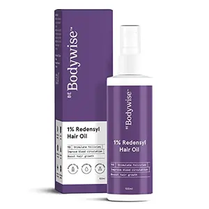 Bodywise 1% Redensyl Hair Oil for Women | With Bhringraj & Onion Hair Oils for New Hair Regeneration | 100 mL