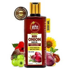 The Indie Earth Advanced Red Onion Oil 300ml Repairs Damaged Hair - Makes hair Thicker & Stronger
