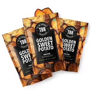 TBH  To Be Honest Vegetable Chips | Golden Sweet Potato Chips with Peri Peri | 270g (Pack of 390 g Each) | Tasty with High Dietary Fiber and Nutrient Content Gluten-Free Snack