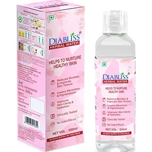 Diabliss Herbal Water for Skin Care Clinically Tested to Deliver Anti Ageing Benefits Improves Skin Hydration Glow Pigmentation and Spot Reduction