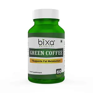Green Coffee Bean Extract (Coffea Robusta) 50% Chlorogenic Acid | Supports Appetite Suppression and Weight Management | 60 Veg Capsules | 100% Natural | Bixa Botanical