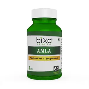 Bixa Botanical Amla Extract 40% Tannins 60 Veg Capsules (450mg) | Vitamin C Supplement & Immunity Booster | Herbal Supplement for Cardiac Health