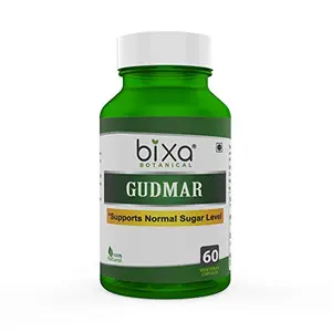 Gymnema Extract 25% Gymnemic acids(Gymnema Sylvestre) 60 Veg capsules (450mg) | Improve Sugar Metabolism Weight management | Herbal Supplement to control Blood sugar level | Bixa Botanical