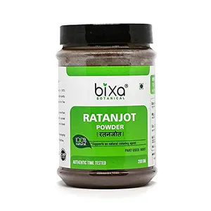 Bixa Botanical Ratanjot Powder (Alkanet Root/Arnebia Nobilis) Supports As Natural Coloring Agent - 7 Oz (200g) Bixa Botanical