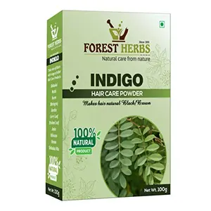 The Forest Herbs Natural Care From Nature Organic Indigo Powder for Hair Color 100g - Black (Pack of 1)