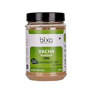 Bixa Botanical Vacha Powder Acorus Calamus/Calamus Root Supports Stomach Spasm Relaxation -7 Oz (200 g)