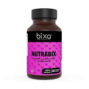 Bixa Botanical Nutrabix Capsules Amla Extract Supports as General Tonic | Antioxidant Nutrition Capsule - 60 Veg Capsules (450mg)