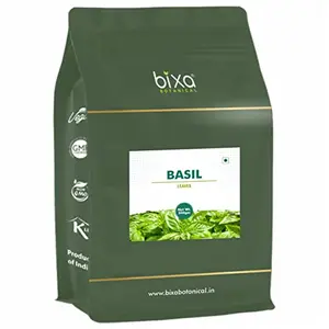Tulsi Dried Leaves ( Holy Basil ) | 500 gm | Premium Grade Leaves From Egypt l Pizza Pasta Italian Salads Sauces and other Cooking. Also helps in cough and cold By Bixa Botanical