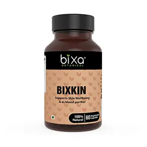 Bixa Botanical Bixkin Capsules for Healthy Skin Neem Extract Blood Purifier Medicine 60 Veg Capsules (450mg)