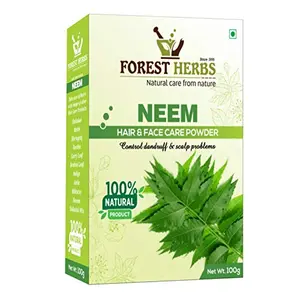 The Forest Herbs Natural Care From Nature Organic Pure & Natural Neem Leaves Powder (Sun Dried & Stemless - Pack 100GMS)