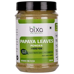 Papaya Leaf Powder I 200 gm I Supports Digestion & Healthy Blood Platelets I Herbal Supplement for Normal Blood Sugar Levels I Anti-Oxidant Agent I Natural and Pure