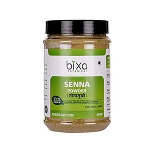 Senna Leaves Powder (7 Oz / 200g) (Cassia Angustifolia) Natural Herbal Laxative Ayurvedic Herbal Supplement To Support Digestive Function Bixa Botanical