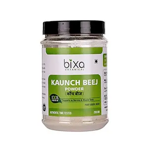 Kaunch Beej Powder (Velvet Bean Powder Mucuna Pruriens Kapikacchu) L-Dopa Source Natural Nervine Tonic & Muscle Builder. 7Oz (200g) Bixa Botanical