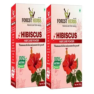 The Forest Herbs Natural Care From Nature Hibiscus Powder for Hair and Fack Pack Mask 100Gms