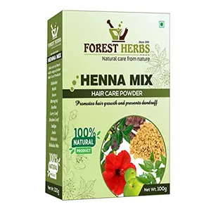 The Forest Herbs Natural Care From Nature Henna Mix Powder With Amla Shikakai Hibiscus Bhringraj Neem Methi Powder For Hair Colour & Conditioning (100 g (Pack of 1))
