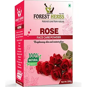 The Forest Herbs Natural Care From Nature Pure & Natural Double Filtered Rose Petal Powder For Skin Face Pack Mask for Fairness Tanning & Glowing Skin 100gm