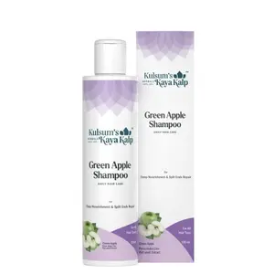 Kulsum's Kaya Kalp Herbals Green Apple Shampoo Daily Hair Care For Deep Nourishment & Split Ends Repair100ml