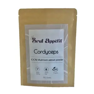 Organic Cordyceps Militaris Mushroom Extract Powder (50g) (Raw USDA Organic Certified no additives no fillers)