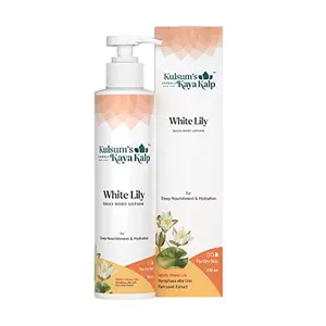 Kulsum's Kaya Kalp Herbals White Lily Daily Face and Body Lotion for Deep Nourishment and Hydration for Dry Skin 200 ml