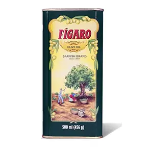 Figaro Olive Oil- Pure Olive Oil- Ideal for Indian Dishes-Imported from Spain- 500ml Tin