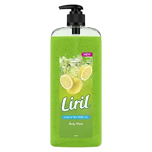 Liril Lemon and Tea Tree Oil Body Wash SuperSaver XL Pump Bottle with Long Lasting Fragrance Glycerine Paraben Free Extra Foam 750 ml