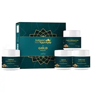 Kulsum's Kaya Kalp Herbals Gold Facial Kit for Even Tone & Glowing Skin All Skin Types 15 g