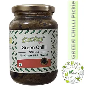 Cactus Spices Homemade Green Chilli Pickle 350G