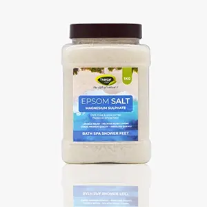 Thanjai Natural 1kg Jar Epsom Salt (Grade A14589 - Magnesium Sulphate) for Plants GardeningWater Soluble FertilizerSoil Manure - 1000g