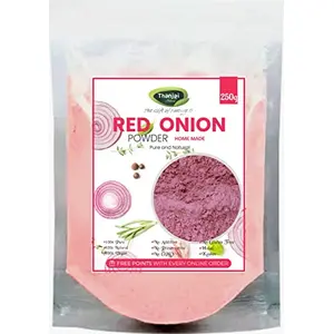 Thanjai Natural 250g Red Onion Powder Dehydrated Good For Cooking & Hair Growth Pack.