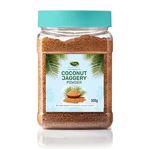Thanjai Natural Coconut Sugar|Coconut Jaggery Powder 500g Jar 100% Pure Natural and Unrefined Traditional Method Made - Sugar Substitute