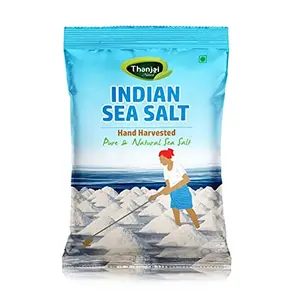 Thanjai Natural 1kg Indian Sea Salt Hand Harvested Pure Natural Sea Salt 1000g