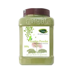 Thanjai Natural Albizia Amara Arappu Powder 100% Natural Arappu Powder Traditional Hair wash & Hair conditioner- 500g (Jar)