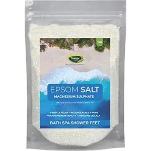 Thanjai Natural 1Kg Epsom Salt (Grade A93658 - Magnesium Sulphate) for Muscle Relief Relieves Aches & Pains 100% Natural Natural Method Made.