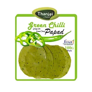 Thanjai Naturals Pappad Green Chilli by Homemade in Traditional Method 100 Grams