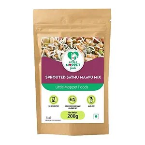 Little Moppet Foods Sprouted Sathumaavu Mix - 200g (200 Gram- Pack of 1)