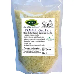Thanjai Natural's 1kg Old Ponni Raw Rice | Pazhaya Ponni Pure Indian Oldest Traditional Method Farmed & Cultivated 100% Natural1000g