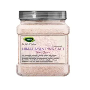 Thanjai Natural Pink Himalayan Rock Salt Powder Jar 1kg (Fine Grain | Natural Salt with 80+ Trace Minerals for Weight Loss & Healthy Cooking Natural Substitute of White Salt