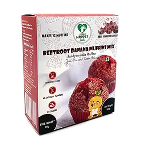 Little Moppet Foods Beetroot Banana Muffin Mix 240g With 12 Muffin Liners