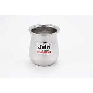 JAIN Stainless Steel Lota | Water Tumbler | Steel Chambu (Set of 4) - 250 ML
