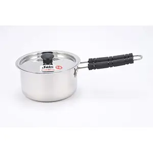 JAIN Stainless Steel Saucepan with Steel Lid | Milk & Tea Pan (Capacity 750 ML)