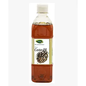 Thanjai Natural Castor Oil Cold Pressed 500ml Oil For Hair & Skin Naturally Conditions Hair Deeply Moisturizes Dry Cracked Skin No Alcohol Parabens & Sulphates.