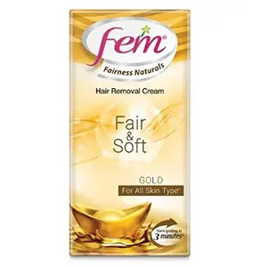 Fem Fairness Naturals Hair Removal Cream Fair and Soft Gold - 25 g