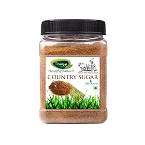 Thanjai Natural Sugarcane Jaggery Powder 500g Jar (Organically Processed - 100% Natural)