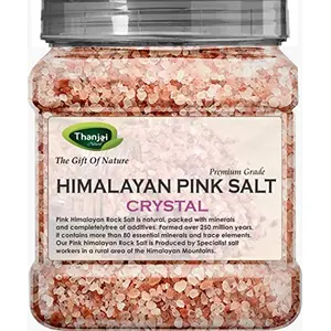 Thanjai Natural's Himalayan Pink Salt Premium 1st Quality Rock Salt for Weight Loss | Healthy Cooking | 900g (Jar)