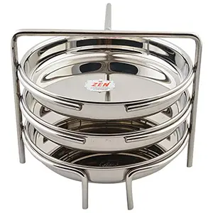 Jain Stainless Steel Thatte Idly Stand - 3 Plates