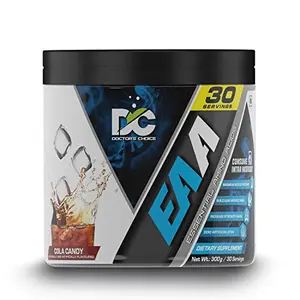 DC Doctor's Choice EAA (Essential Amino Acids) BCAA for Intra-Workout/Post Workout 300grams (COLA CANDY)